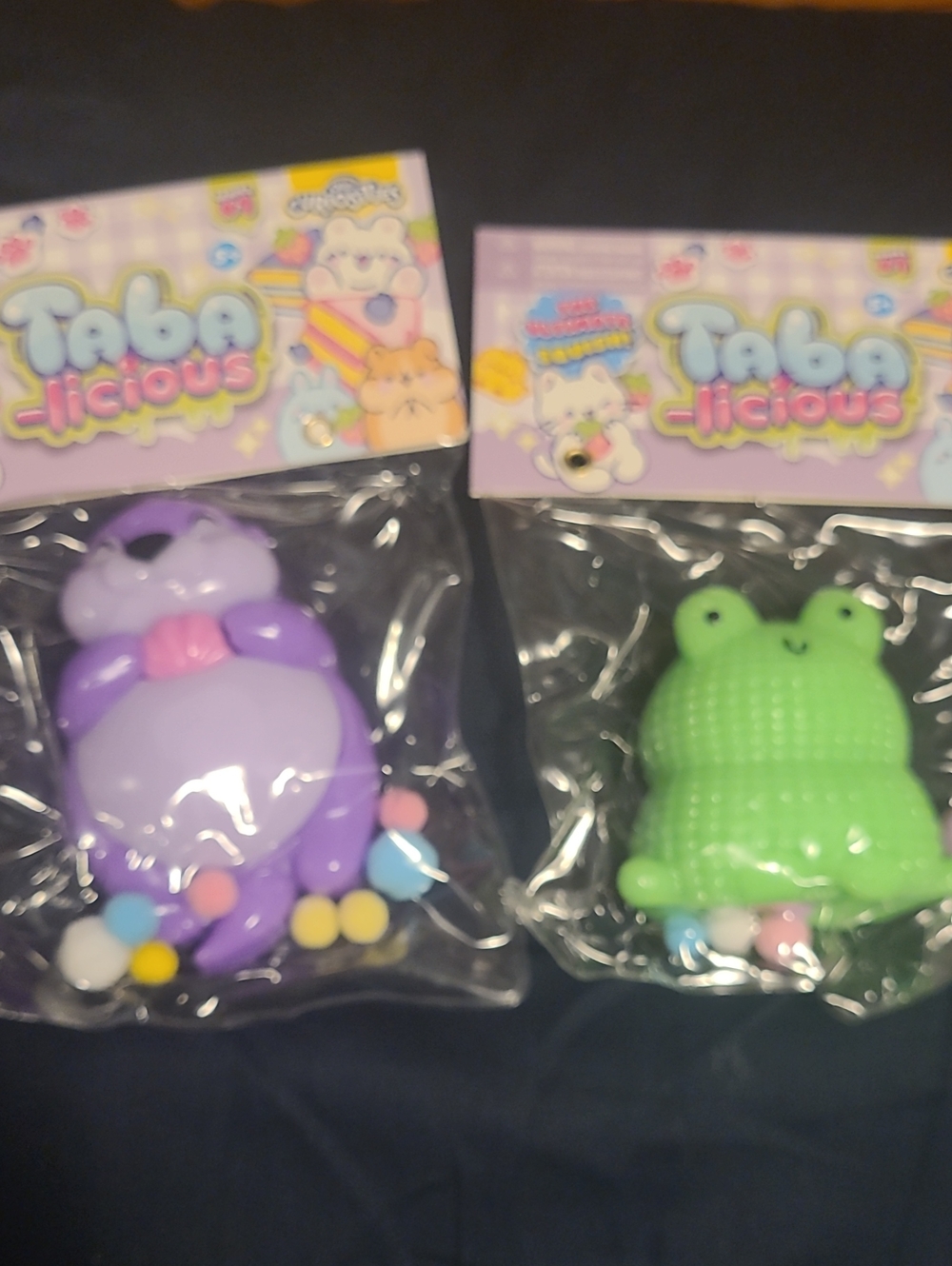 Taba-licious Purple Otter and Green Frog